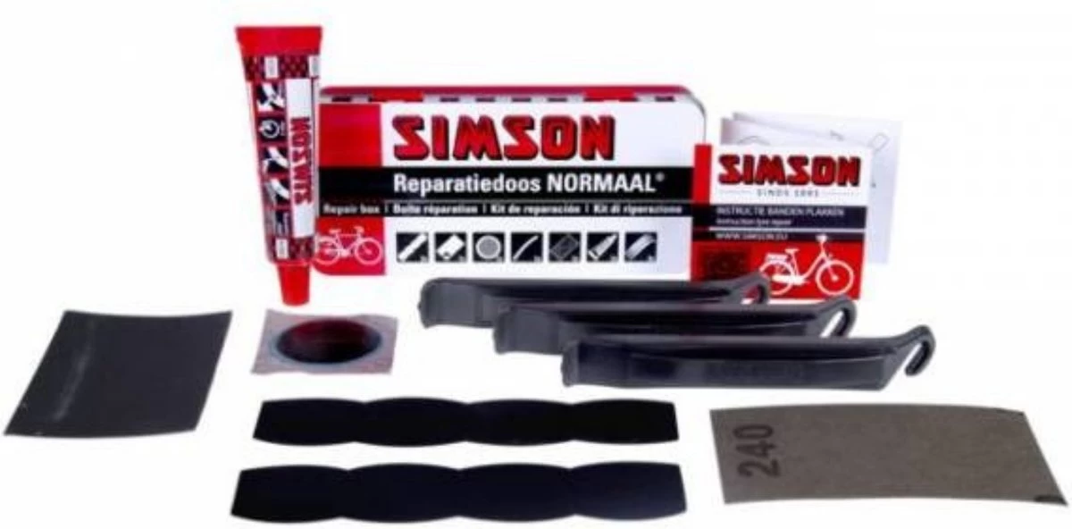 Simson Bandenplakset - Reparatiedoos - 10-delig - Plakset - Compact Doosje 4 Simson Bandenplakset - Reparatiedoos - 10-delig - Plakset - Compact Doosje - Afbeelding 2