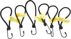 Merkloos Spanelastiek Met Haak 12 Stuks - Spanners Voor Spandoek / Afdekzeil / Netten