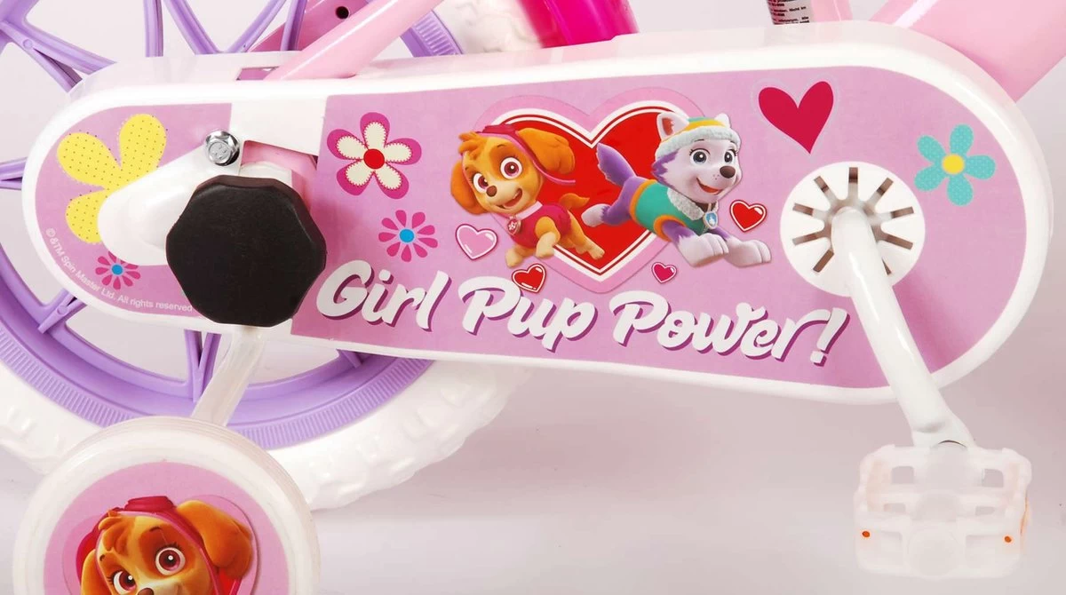 Volare Paw Patrol Kinderfiets - Meiden - 12 Inch - Roze - Doortrapper 10 Volare Paw Patrol Kinderfiets - Meiden - 12 Inch - Roze - Doortrapper - Afbeelding 8