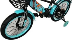 Kinderfiets - 16 Inch Kinderfiets -vanaf 4-7 Jaar Jongens En Meisjes Fietsen - Terugtrap -Rem -Stabilisatoren（2 Zijwieltjes）- Mandje - Achterbank - Groen -Extreem Snel Rijden 1200x672