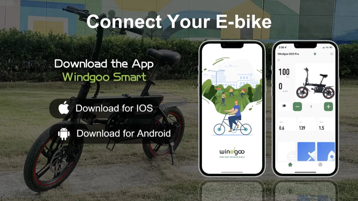 Merkloos Windgoo B20 PRO - E Bike - Elektrische Fiets - 16 Inch - 250W - 7.8Ah Batterij - Max. 25km/u - Zwart - Incl. GSM Houder 7 Merkloos Windgoo B20 PRO - E Bike - Elektrische Fiets - 16 Inch - 250W - 7.8Ah Batterij - Max. 25km/u - Zwart - Incl. GSM Houder - Afbeelding 5