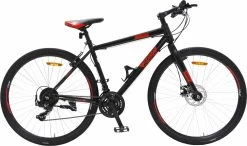 Amigo Control - Mountainbike 28 Inch - Voor Dames En Heren - Met 21 Versnellingen - Zwart/Rood