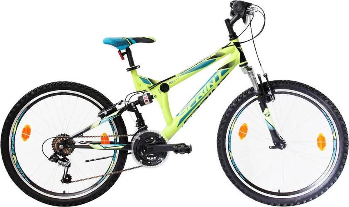 Sprint Element - Mountainbike 24 Inch - Met 18 Versnellingen Shimano - Voor Jongens En Meisjes - Geel - Framemaat:46 Cm - BK21SI0710 R6 3 Sprint Element - Mountainbike 24 Inch - Met 18 Versnellingen Shimano - Voor Jongens En Meisjes - Geel - Framemaat:46 Cm - BK21SI0710 R6