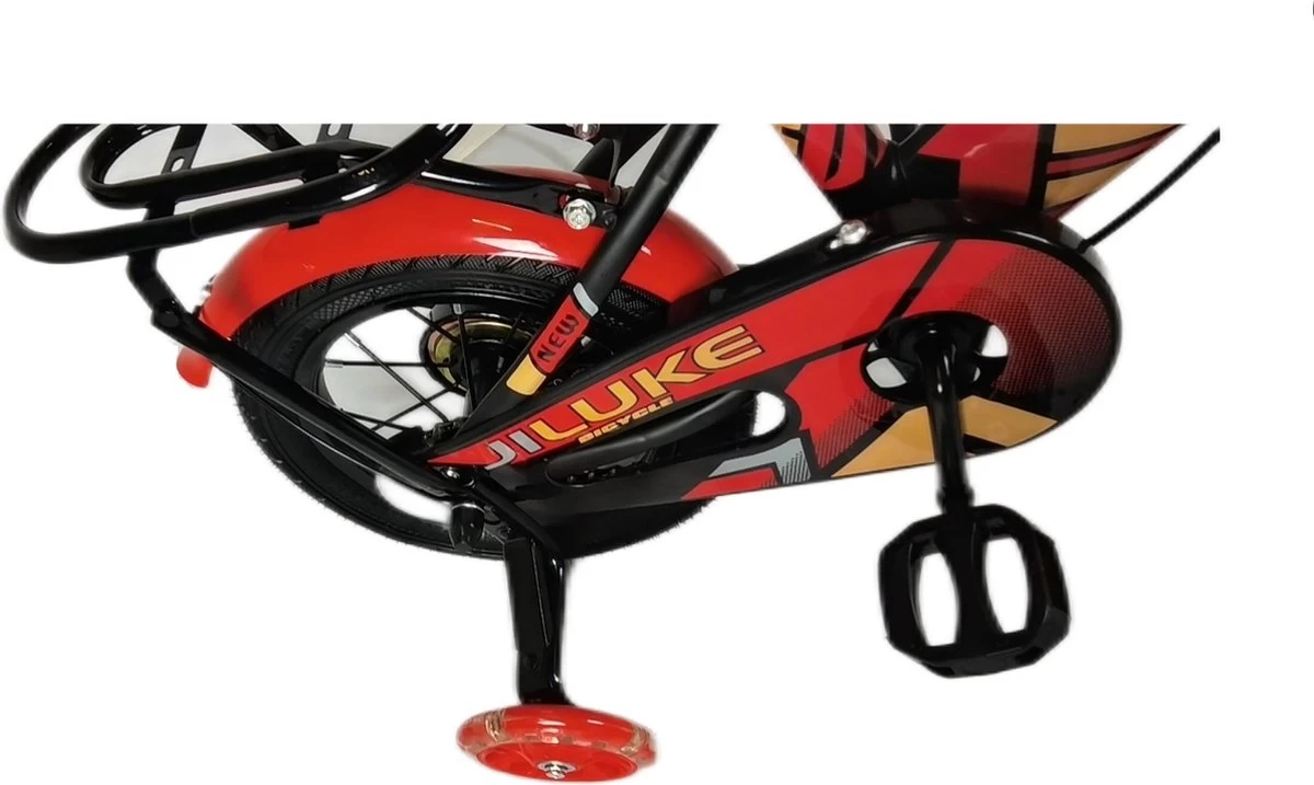 Kinderfiets - 12 Inch Kinderfiets -vanaf 2-4 Jaar Jongens En Meisjes Fietsen - Terugtrap -Rem -Stabilisatoren(2 Zijwieltjes)- Mandje - Achterbank - Rood 11 Kinderfiets - 12 Inch Kinderfiets -vanaf 2-4 Jaar Jongens En Meisjes Fietsen - Terugtrap -Rem -Stabilisatoren(2 Zijwieltjes)- Mandje - Achterbank - Rood - Afbeelding 9