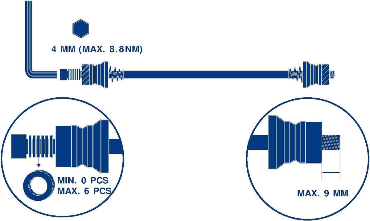 BBB Cycling Quickrelease Set WheelFixed BQR-03 - Zwart 4 BBB Cycling Quickrelease Set WheelFixed BQR-03 - Zwart - Afbeelding 2