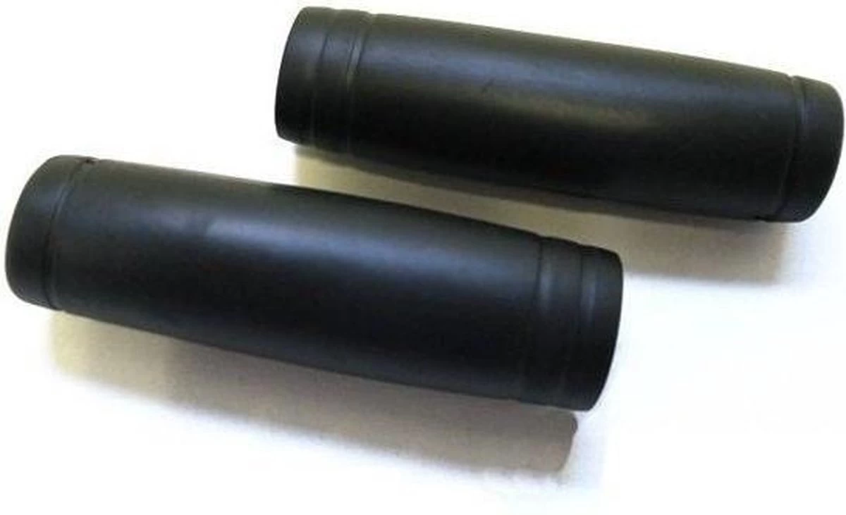 Merkloos Set Van Twee Universele Fiets Handvatten Rubber - 22 X 110 Mm 3 Merkloos Set Van Twee Universele Fiets Handvatten Rubber - 22 X 110 Mm