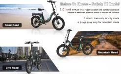 HITWAY E Bike Elektrische Fiets 20 Inch Dikke Band Opvouwbare Elektrische Fiets, 250W/36V/11,2Ah Batterij, Max. Bereik Tot 35-90km, Off-road Mountainbike Met Shimano 7 Versnellingen, Stad EBike Heren Dames -Extreem Snel Rijden 1200x733 4