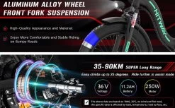 HITWAY E-bike Elektrische Fiets 20" Vouwfiets Met Dikke Banden, 250W/36V/11,2Ah Accu, 35-90 Km, Offroad-mountainbike Met Shimano 7 Versnellingen, CityBike Voor Heren En Dames 14 HITWAY E-bike Elektrische Fiets 20" Vouwfiets Met Dikke Banden, 250W/36V/11,2Ah Accu, 35-90 Km, Offroad-mountainbike Met Shimano 7 Versnellingen, CityBike Voor Heren En Dames -Extreem Snel Rijden 1200x742 11