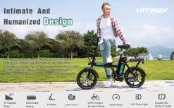 HITWAY E Bike Elektrische Fiets Vouwfiets, 36V/8.4Ah Batterij, 250W Motor, 25km/h, 35-70km, 16" City EBike Voor Heren En Dames -Extreem Snel Rijden 1200x742 14