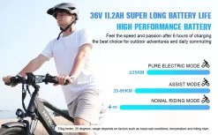 HITWAY 26" Elektrische Mountainbike, 35-70KM Power Assist-fietsen Voor Mannen En Vrouwen， 48V/7,5Ah/250W Krachtige E-bike -Extreem Snel Rijden 1200x742 7