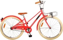 Volare Melody Kinderfiets - Meisjes - 24 Inch - Koraal Rood - Prime Collection