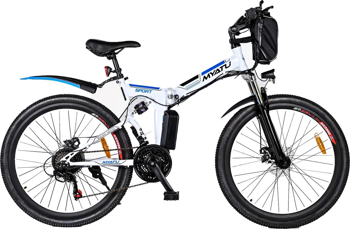 Myatu E-Bike 26-inch E-bike Voor Vrouwen En Mannen, Mountainbike Elektrische Fiets Met 36V 10.4AH Accu En Shimano 21 Versnellingen, 21 Versnellingen, Derailleur, 250 W