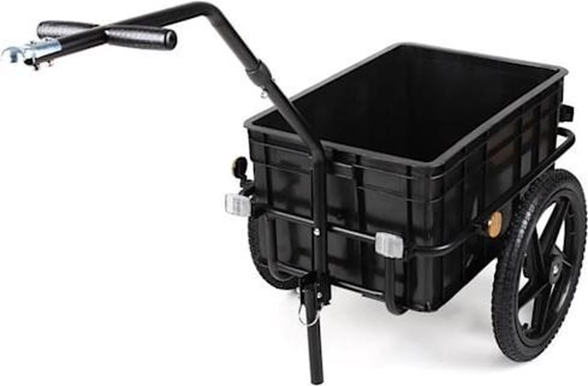 DURAMAXX Big Mike Fietskar - Fietsaanhanger - 70 Liter - Zwart 4 DURAMAXX Big Mike Fietskar - Fietsaanhanger - 70 Liter - Zwart - Afbeelding 2