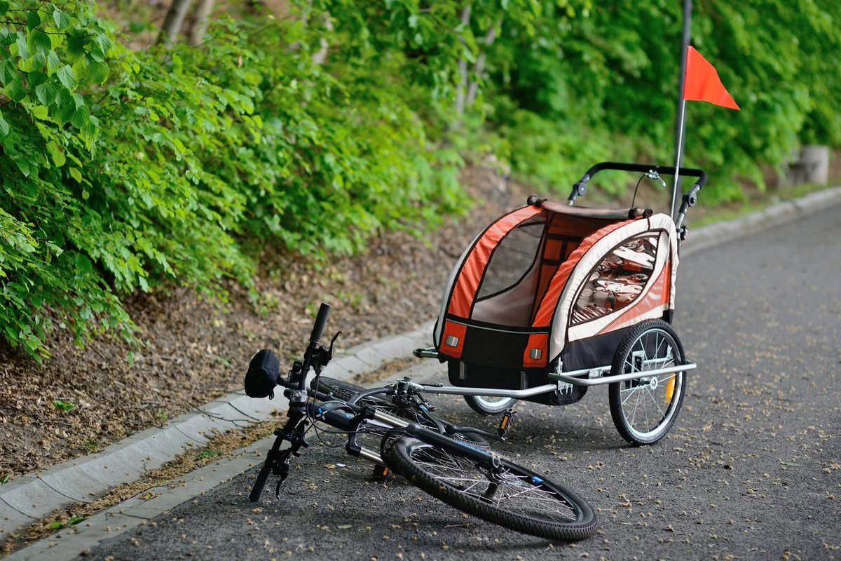 Fietskar Voor Kinderen - Met Buggyfunctie - En Schokbrekers - Rood 8 Fietskar Voor Kinderen - Met Buggyfunctie - En Schokbrekers - Rood - Afbeelding 6