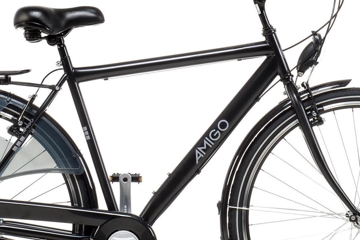 Amigo Bright - Herenfiets 28 Inch - Fiets Met 3 Versnellingen - Matzwart 12 Amigo Bright - Herenfiets 28 Inch - Fiets Met 3 Versnellingen - Matzwart - Afbeelding 10