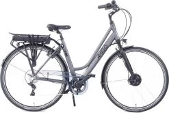 Amigo E-Vibe D1 - Elektrische Stadsfiets Voor Dames - Met 7 Versnellingen - Matgrijs