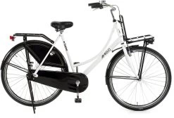 Amigo Eclypse Transportfiets 28 Inch - Omafiets Met Voordrager - Wit/Zwart
