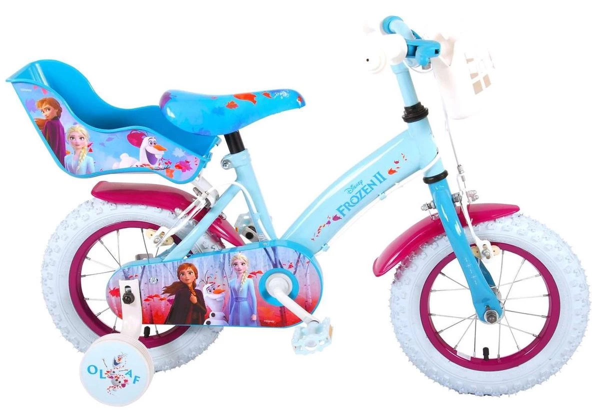 Volare Disney Frozen 2 Kinderfiets - Meisjes - 12 Inch - Blauw/Paars - Twee Handremmen 3 Volare Disney Frozen 2 Kinderfiets - Meisjes - 12 Inch - Blauw/Paars - Twee Handremmen