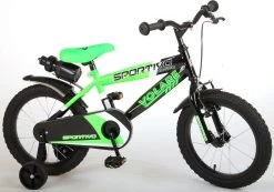 Volare Sportivo Kinderfiets - Jongens - 16 Inch - Neon Groen Zwart - 95% Afgemonteerd -Extreem Snel Rijden 1200x839