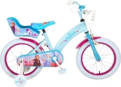 Volare Disney Frozen 2 - Kinderfiets - Meisjes - 16 Inch - Blauw/Paars -Extreem Snel Rijden 1200x865