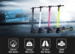 * SUPERDEAL * Techno LITE - Elektrische Step - Super Lichtgewicht - 23 Km/u - 3 Rijstanden - Opvouwbaar - Met LED Verlichting Voor & Achter - Wit -Extreem Snel Rijden 1200x865 3