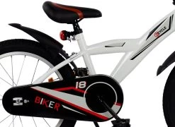 2Cycle Biker Kinderfiets - 18 Inch - Wit - Jongensfiets 12 2Cycle Biker Kinderfiets - 18 Inch - Wit - Jongensfiets -Extreem Snel Rijden 1200x874 3
