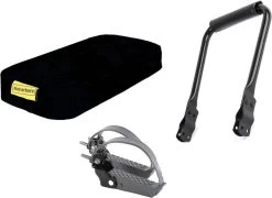 ROJO Rugsteun Bagagedrager + Fietskussen Bagagedrager + Voetsteunen (Universele Set)