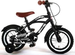 Volare Black Cruiser Kinderfiets - Jongens - 12 Inch - Zwart - 2 Handremmen -Extreem Snel Rijden 1200x882