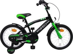 Amigo BMX Fun Jongensfiets - Kinderfiets 16 Inch - Zwart/Groen