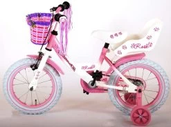 Volare Rose Kinderfiets - Meisjes - 14 Inch - Roze Wit - 95% Afgemonteerd -Extreem Snel Rijden 1200x893 1