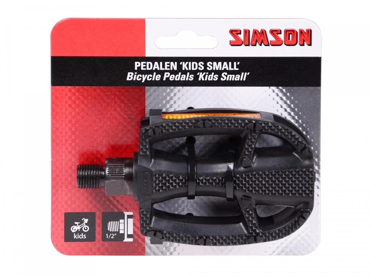 Simson Pedalen Kids Small 1/2 Inch Reflectie Zwart Per Set 5 Simson Pedalen Kids Small 1/2 Inch Reflectie Zwart Per Set - Afbeelding 3