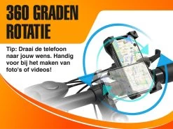 Hillar® Telefoonhouder Fiets Universeel - Smartphone Houder Fiets - Motor - Scooter - GSM Houder Fiets -Extreem Snel Rijden 1200x900 73