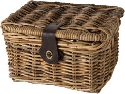 Fastrider Sera Rotan Fietsmand - Bruin - 8L - Handgemaakt - Met Klep