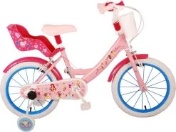 Volare Disney Princess Kinderfiets - Meisjes - 16 Inch - Roze Blauw - Twee Handremmen -Extreem Snel Rijden 1200x902 4