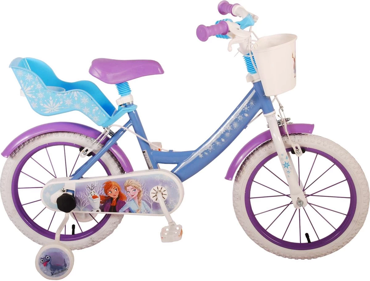 Disney Frozen 2 Kinderfiets - Meisjes - 16 Inch - Blauw - Twee Handremmen 3 Disney Frozen 2 Kinderfiets - Meisjes - 16 Inch - Blauw - Twee Handremmen