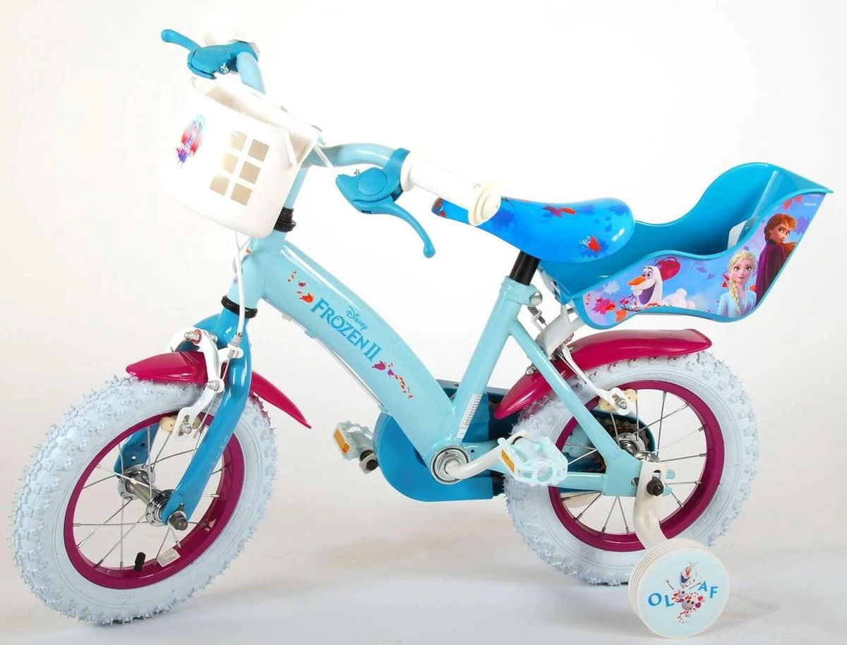Volare Disney Frozen 2 Kinderfiets - Meisjes - 12 Inch - Blauw/Paars - Twee Handremmen 18 Volare Disney Frozen 2 Kinderfiets - Meisjes - 12 Inch - Blauw/Paars - Twee Handremmen - Afbeelding 16