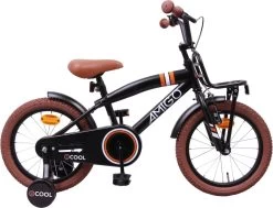 Amigo 2Cool Jongensfiets - Kinderfiets 16 Inch - Matzwart