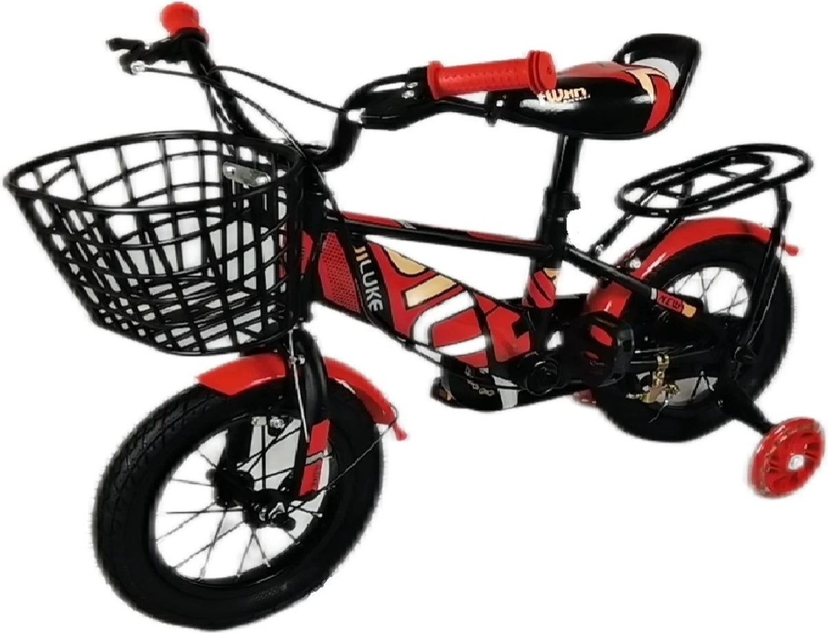Kinderfiets - 12 Inch Kinderfiets -vanaf 2-4 Jaar Jongens En Meisjes Fietsen - Terugtrap -Rem -Stabilisatoren(2 Zijwieltjes)- Mandje - Achterbank - Rood 8 Kinderfiets - 12 Inch Kinderfiets -vanaf 2-4 Jaar Jongens En Meisjes Fietsen - Terugtrap -Rem -Stabilisatoren(2 Zijwieltjes)- Mandje - Achterbank - Rood - Afbeelding 6