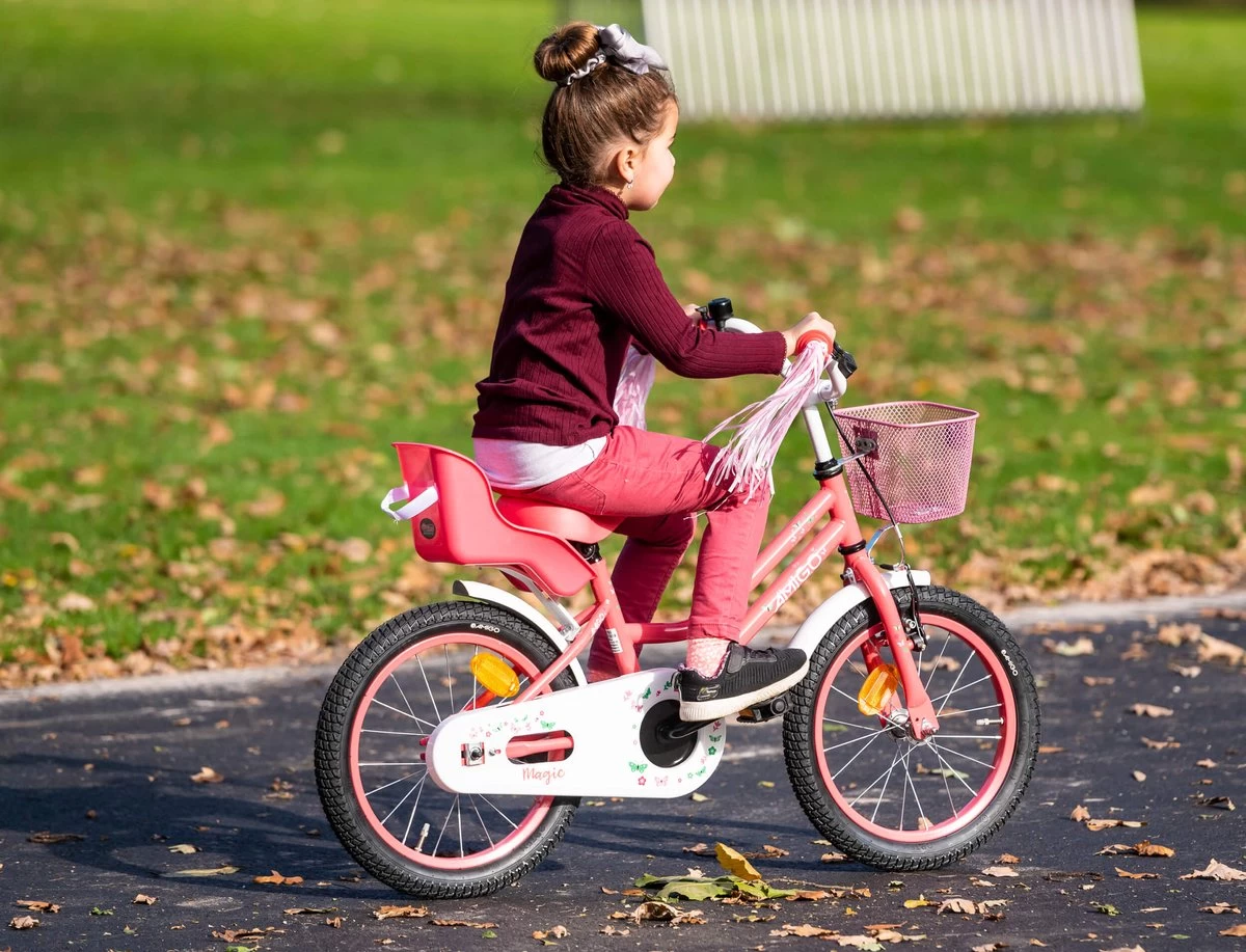 Amigo Magic Meisjesfiets - Kinderfiets 14 Inch - Wit 7 Amigo Magic Meisjesfiets - Kinderfiets 14 Inch - Wit - Afbeelding 5
