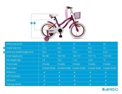 Amigo Flower Meisjesfiets - Kinderfiets 16 Inch - Paars 22 Amigo Flower Meisjesfiets - Kinderfiets 16 Inch - Paars -Extreem Snel Rijden 1200x920 11