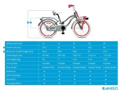 Amigo Lovely - Kinderfiets 20 Inch - Meisjes - Grijs -Extreem Snel Rijden 1200x920 16