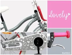 Amigo Lovely - Kinderfiets 20 Inch - Meisjes - Grijs -Extreem Snel Rijden 1200x920 17