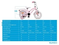 Amigo Lovely Meisjesfiets - Kinderfiets 14 Inch - Roze 29 Amigo Lovely Meisjesfiets - Kinderfiets 14 Inch - Roze -Extreem Snel Rijden 1200x920 27