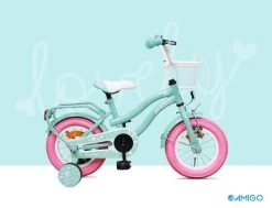 Amigo Lovely Meisjesfiets - Kinderfiets 12 Inch - Turquoise -Extreem Snel Rijden 1200x920 4
