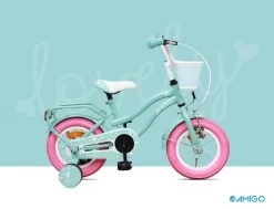 Amigo Lovely Meisjesfiets - Kinderfiets 12 Inch - Turquoise -Extreem Snel Rijden 1200x920 5