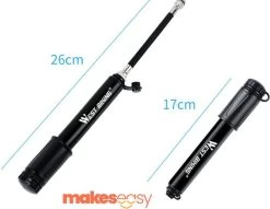 Fietspomp Racefiets | Mini Fietspomp | Met Flexible Slang | 8 Bar | Zwart -Extreem Snel Rijden 1200x927 9