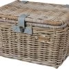 Basil Denton Fietsmand L - Voor - Rotan - Grijs - Large