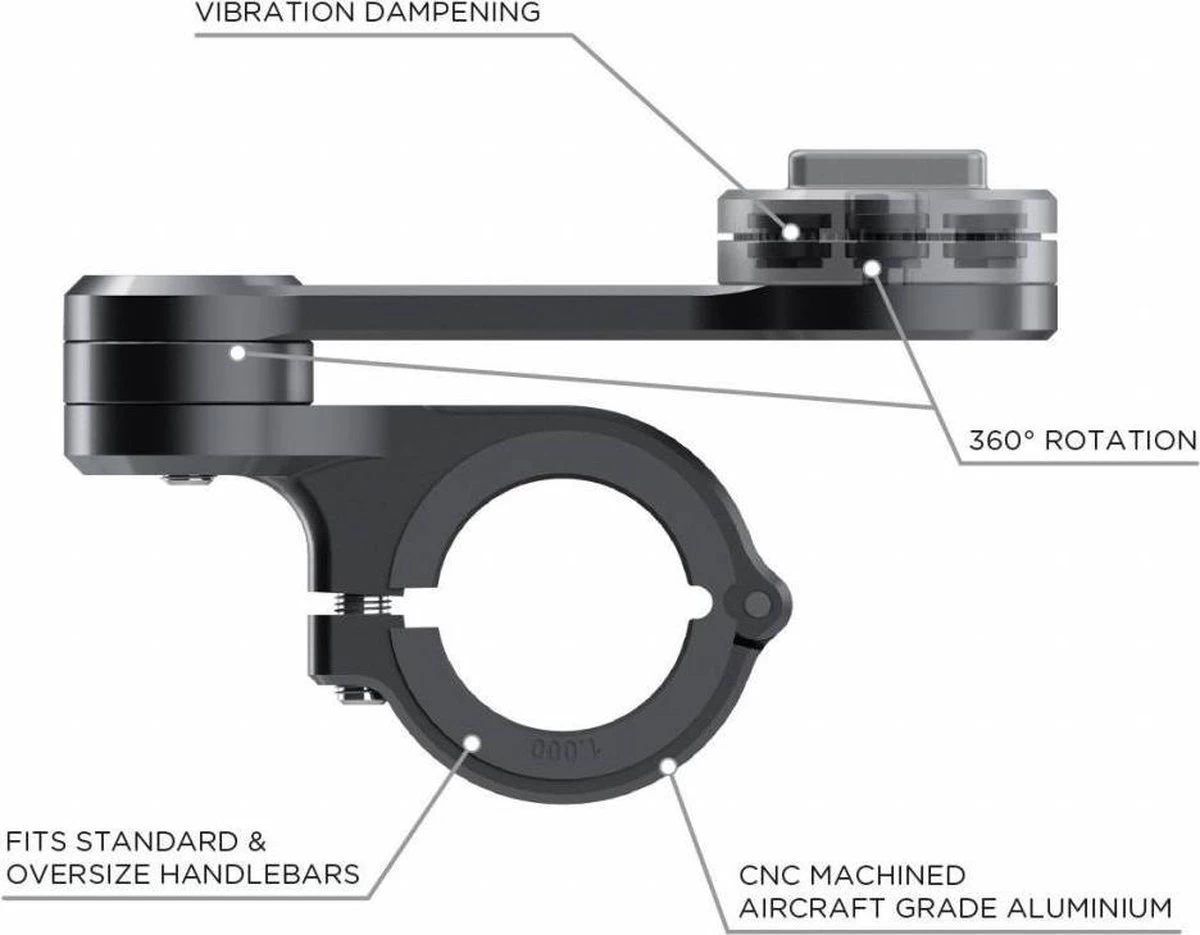 SP CONNECT Moto Stuurstang Mount Pro (21-31 Mm) 4 SP CONNECT Moto Stuurstang Mount Pro (21-31 Mm) - Afbeelding 2