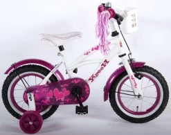Volare Heart Cruiser Kinderfiets - Meisjes - 12 Inch - Wit Paars -Extreem Snel Rijden 1200x948