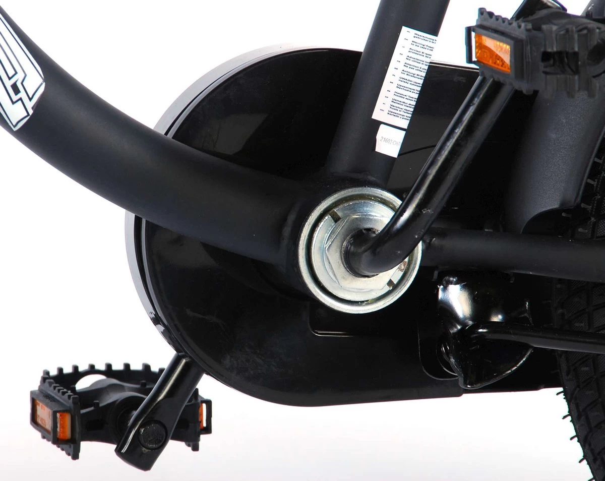 Volare Black Cruiser Kinderfiets - Jongens - 16 Inch - Zwart - 2 Handremmen 19 Volare Black Cruiser Kinderfiets - Jongens - 16 Inch - Zwart - 2 Handremmen - Afbeelding 17